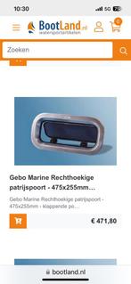 6 rechthoekige 375x215 antraciet  klapramen hor en regenkap, Watersport en Boten, Ophalen of Verzenden, Gebruikt