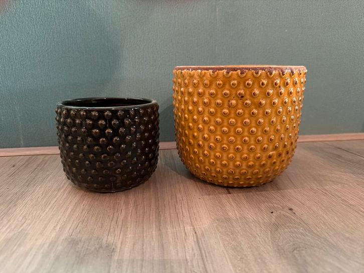 Bloempot shiny black (D11 H9), Tuin en Terras, Bloempotten, Zo goed als nieuw, Aardewerk, 40 tot 70 cm, Minder dan 25 cm, Rond