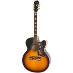 Epiphone EJ200SCE sunburst Occasion, Muziek en Instrumenten, Snaarinstrumenten | Gitaren | Akoestisch, Ophalen of Verzenden, Zo goed als nieuw