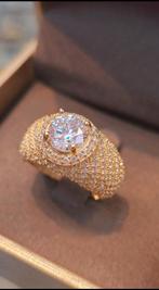Statement Ring 14K Goud met Zirkonia – Dames Sieraad, Met edelsteen, Nieuw, Ophalen of Verzenden, 17 tot 18