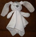 Tiamo witte hondenkop knuffeldoek., Kinderen en Baby's, Speelgoed | Knuffels en Pluche, Ophalen of Verzenden, Zo goed als nieuw