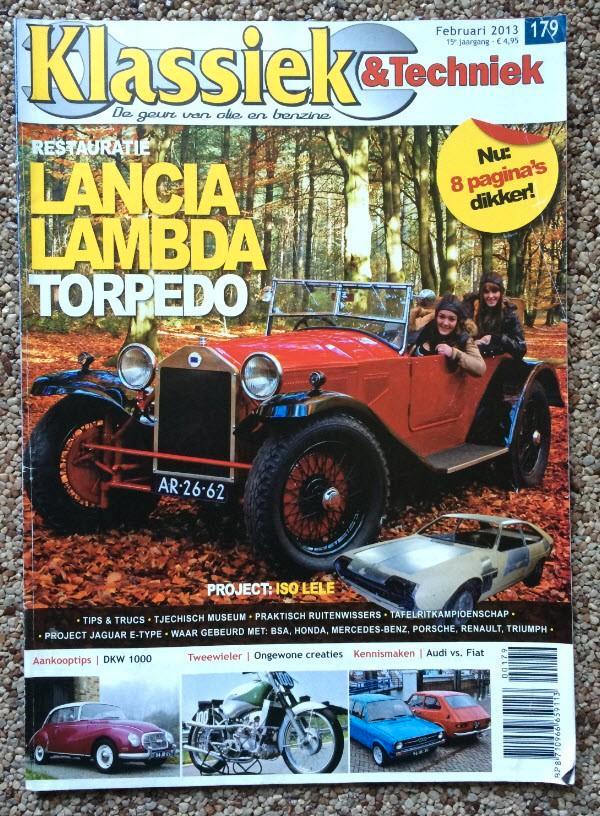 KT: Lancia Lambda Torpedo, DKW 1000, Audi 50, Fiat 127, Iso, Boeken, Auto's | Folders en Tijdschriften, Zo goed als nieuw, Algemeen