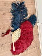 Antieke Struisvogelveren Waaier, Ophalen of Verzenden