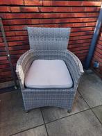 4 Tuinstoelen met kussens - Wicker look, Tuin en Terras, Tuinstoelen, Ophalen, Gebruikt, Wicker