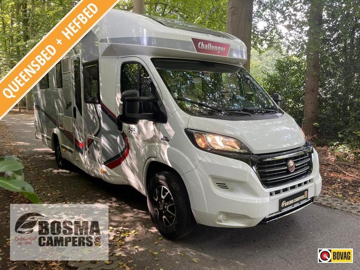 Challenger Graphite 398 XLB Queensbed Hefbed 49000 km Airco, Caravans en Kamperen, Campers, Bedrijf, tot en met 4, Half-integraal