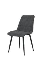 Antraciet bouclé/sheep stoffen eetkamerstoel, model Pepijn, Ophalen, Nieuw, Metaal, Vijf, Zes of meer stoelen