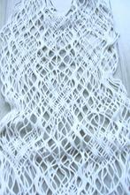 creme fishnet jurk net kant sexy rave fetish gogo cyber psy, Kleding | Dames, Maat 38/40 (M), Overige kleuren, Verzenden, Fishnet rave fetish jurk