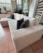 Luxe Corduroy Hoekbank – 245 x 160 cm, Verzenden, Wit, Deken of Dekbed, Nieuw