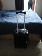 Compacte zwarte trolley koffer, Sieraden, Tassen en Uiterlijk, Koffers, Gebruikt, Hard kunststof, Minder dan 50 cm, Ophalen of Verzenden