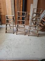 Brocante oude schilders trap 3x, Doe-het-zelf en Verbouw, Ladders en Trappen, Ophalen, Zo goed als nieuw, Minder dan 2 meter