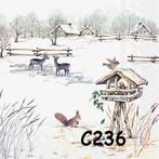 Servetten decoupage/bullet journal – winterlandschap C236, Verzenden, Nieuw, Materiaal