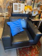 Comfortabele leren fauteuil, Huis en Inrichting, Fauteuils, Ophalen, Gebruikt, Leer, 75 tot 100 cm