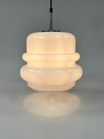 Vintage Melkglazen Hanglamp, Hustadt Leuchten 1970's, Gebruikt, Glas, Ophalen of Verzenden, Hustadt Leuchten