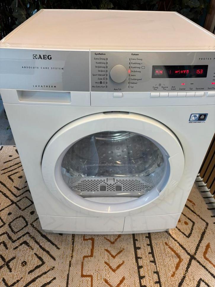 AEG 8kg Warmtepomp droger, Witgoed en Apparatuur, Wasdrogers, Zo goed als nieuw, Overige typen, 6 tot 8 kg, 85 tot 90 cm, Ophalen