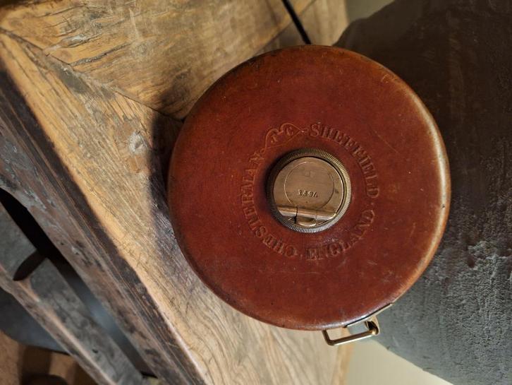 Antieke Engelse meetlint meten, Antiek en Kunst, Antiek | Gereedschap en Instrumenten, Ophalen of Verzenden
