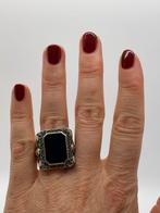 Z361 Prachtige zilveren zegelring maat 22, Sieraden, Tassen en Uiterlijk, Antieke sieraden, Ophalen of Verzenden, Zilver, Ring