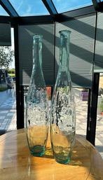 Twee grote glazen vazen - 1 meter hoog, Ophalen, Gebruikt, Overige kleuren, Glas