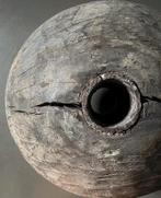 Stoer oud houten wiel ornament op standaard stenen mandala, Ophalen of Verzenden, Nieuw