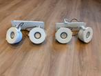 2x 2 witte spots - Plafond of wandlamp, Metaal of Aluminium, Ophalen of Verzenden, Zo goed als nieuw, Led