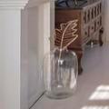 Grote glazen vaas met houten blad Riviera Maison, Ophalen, Overige kleuren, Minder dan 50 cm, Glas