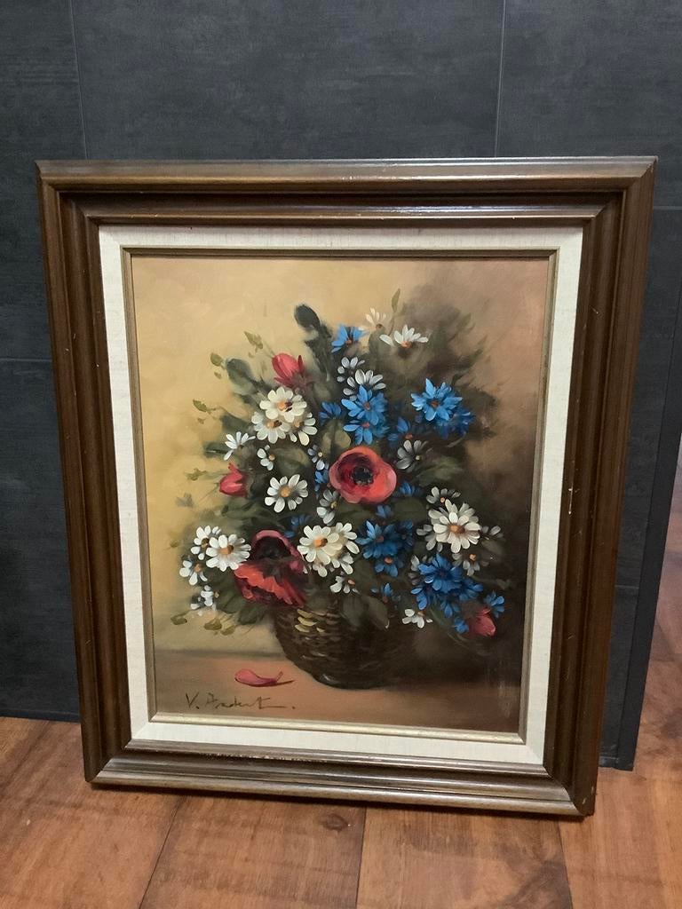 Bloemen schilderij stilleven, Ophalen