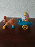 Oude paashaas met karretje, Ophalen of Verzenden, Gebruikt