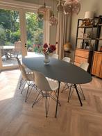 Prachtige design tafel HPL blad groen ovaal, Huis en Inrichting, Tafels | Eettafels, Ophalen, 100 tot 150 cm, Design, 200 cm of meer