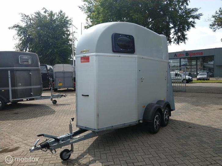 Hele mooie aluminium Humbaur Single 1,5 paardstrailer., Dieren en Toebehoren, Paarden en Pony's | Trailers en Aanhangwagens, Gebruikt