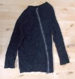 A-symetrisch zwart wol mix vest van Cora Kemperman! S/M, Verzenden, Zo goed als nieuw, Maat 38/40 (M), Zwart