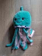 Schattige blauwe octopus knuffel met knisper en bellen, Ophalen of Verzenden, Zo goed als nieuw, Overige typen