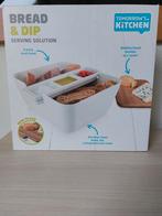Broodbak met dipschaaltjes, Huis en Inrichting, Keuken | Keukenbenodigdheden, Ophalen, Zo goed als nieuw
