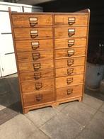 Oude Grenen ladenkast/ oude schoolkast, Huis en Inrichting, 100 tot 150 cm, 5 laden of meer, Ophalen of Verzenden, Zo goed als nieuw