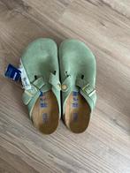 Birkenstock Boston Suede Green Tea – Maat 38 – NIEUW in doos, BIRKENSTOCK, Zo goed als nieuw, Groen, Sandalen of Muiltjes