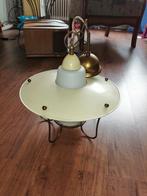 Vintage jaren 50 hanglamp, Ophalen of Verzenden, Gebruikt, Glas, Minder dan 50 cm