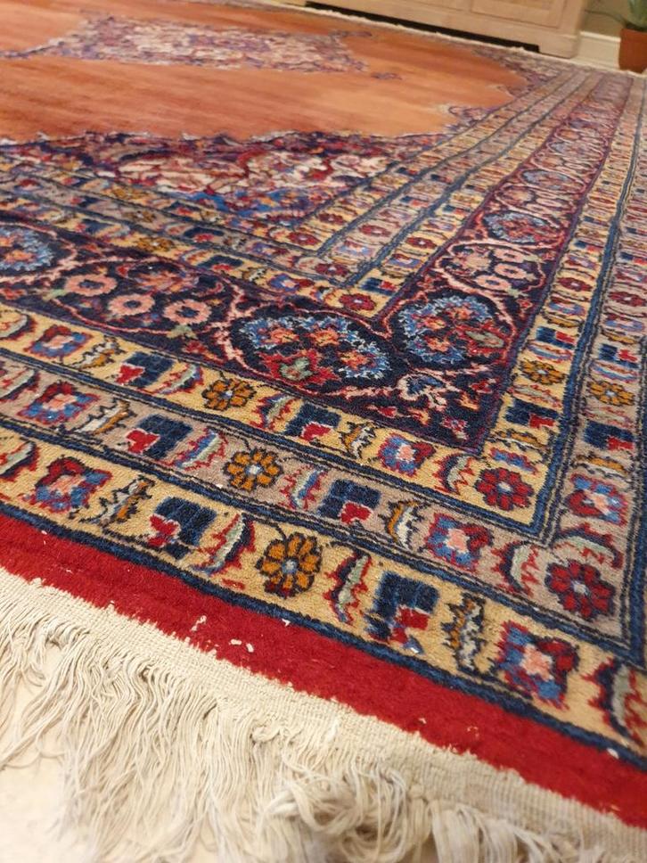 Perzisch Handgeknoopt Tapijt 394x280, Huis en Inrichting, Stoffering | Tapijten en Kleden, Gebruikt, 200 cm of meer, 200 cm of meer