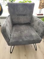 Fauteuil groen velvet, Huis en Inrichting, Fauteuils, Ophalen, Zo goed als nieuw, Stof, 50 tot 75 cm