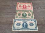 Setje biljetten 1 t/m 10 gulden 1943, muntbiljetten WOII, Postzegels en Munten, Bankbiljetten | Nederland, Ophalen of Verzenden