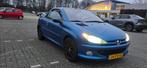 Peugeot 206 2.0 16V CC 2004 Blauw, Stof, Zwart, 4 cilinders, Cabriolet
