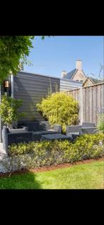 Alibert tuinset met grijze kussens, Tuin en Terras, 5 zitplaatsen, Kunststof, Ophalen of Verzenden, Zo goed als nieuw