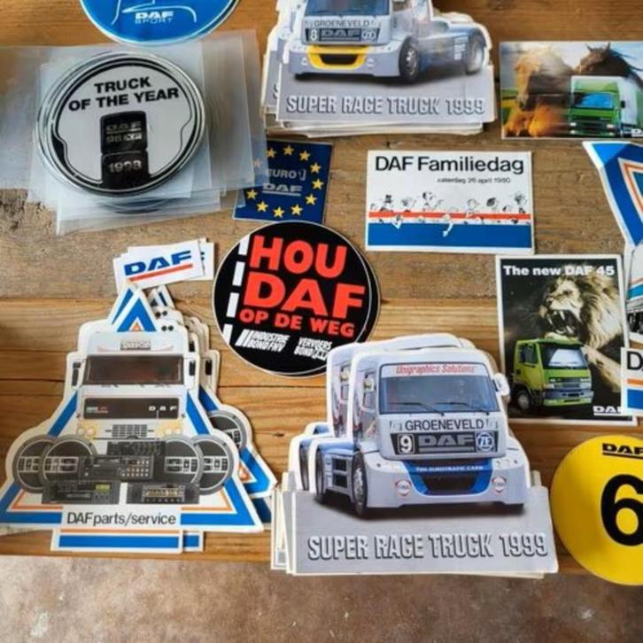 DAF Stickers. Grote partij., Verzamelen, Automerken, Motoren en Formule 1, Zo goed als nieuw, Auto's, Ophalen of Verzenden