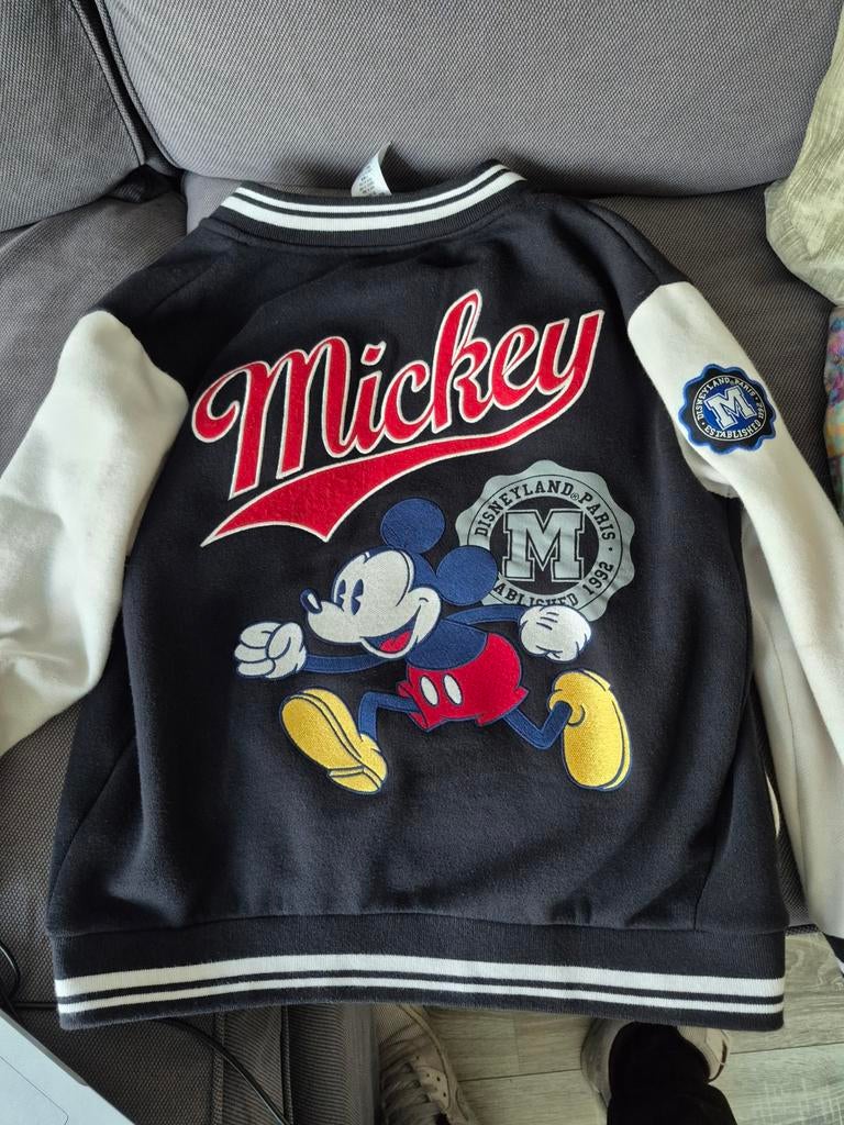 Vintage Mickey Mouse Jas m140 disney, Ophalen of Verzenden, Zo goed als nieuw, Jongen of Meisje, Jas