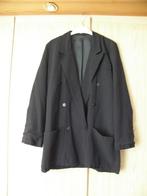 Lang vintage zwart gevoerd jasje blazer LOUIS LOBATTO XXL, Zwart, Maat 46/48 (XL) of groter, Ophalen of Verzenden, Jasje
