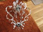 Prachtige kroonluchter met kristallen ballen en pegels., Ophalen, Zo goed als nieuw