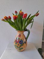 Keramieken bloemenvaas van de Belgische kunstenaar Rigo, Huis en Inrichting, Woonaccessoires | Vazen, Minder dan 50 cm, Gebruikt