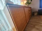Massief eiken rotan dressoir (1989), Huis en Inrichting, Ophalen, 50 tot 75 cm, Eikenhout, 150 tot 200 cm