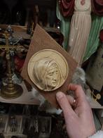 Maria Reliëf op Houten Plaat, Ophalen of Verzenden