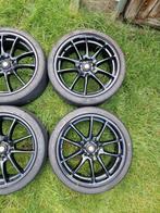 Velgen met banden 4x100 17" anti slip banden, Auto-onderdelen, Banden en Velgen, Ophalen, Gebruikt, 17 inch, 205 mm