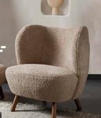 Fauteuil Taupe Bouclé Foggia, Ophalen, Nieuw, Stof, 75 tot 100 cm