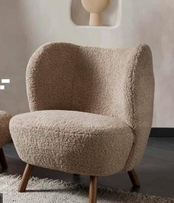 Fauteuil Taupe Bouclé Foggia beschikbaar voor biedingen