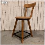 Oude beukenhouten werkplaatsstoel - Ama Bauhaus Industrieel, Antiek en Kunst, Ophalen